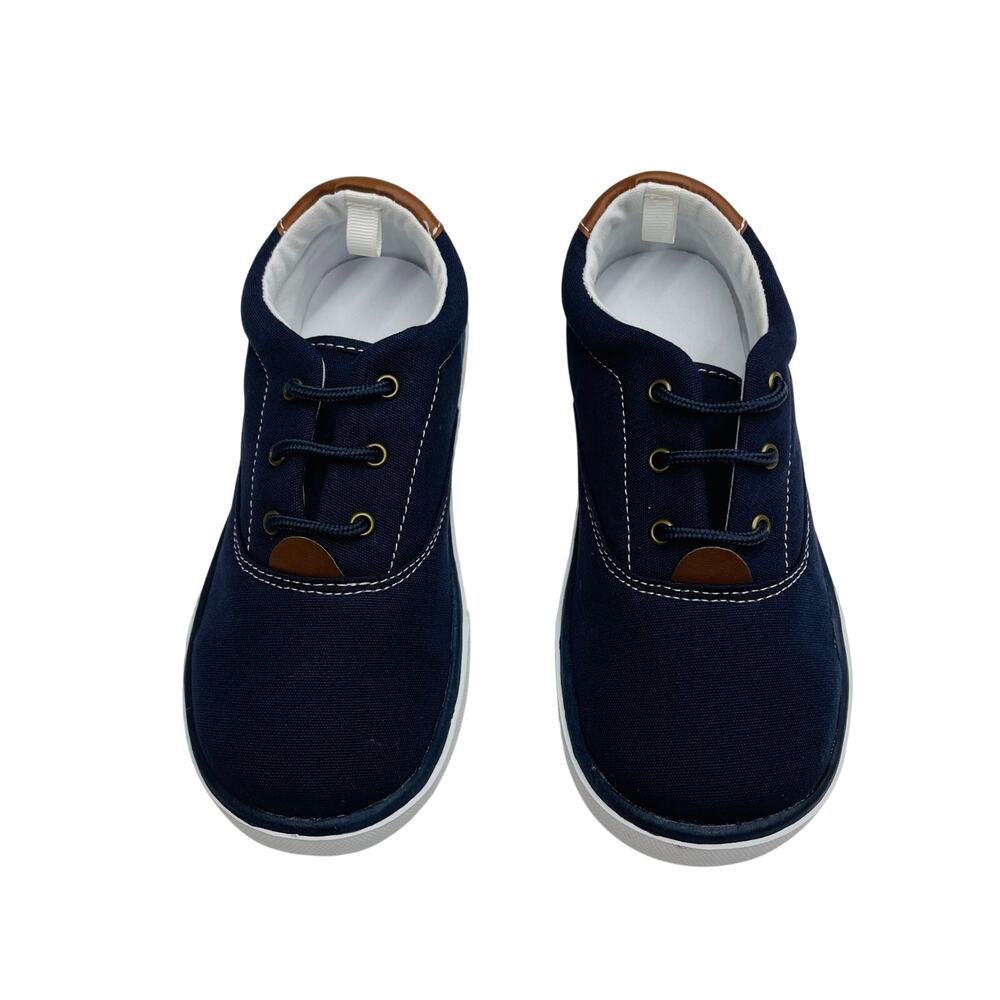 NWT Baby Deer Size 12 Canvas Lace Up Sneakers in Navy Blue